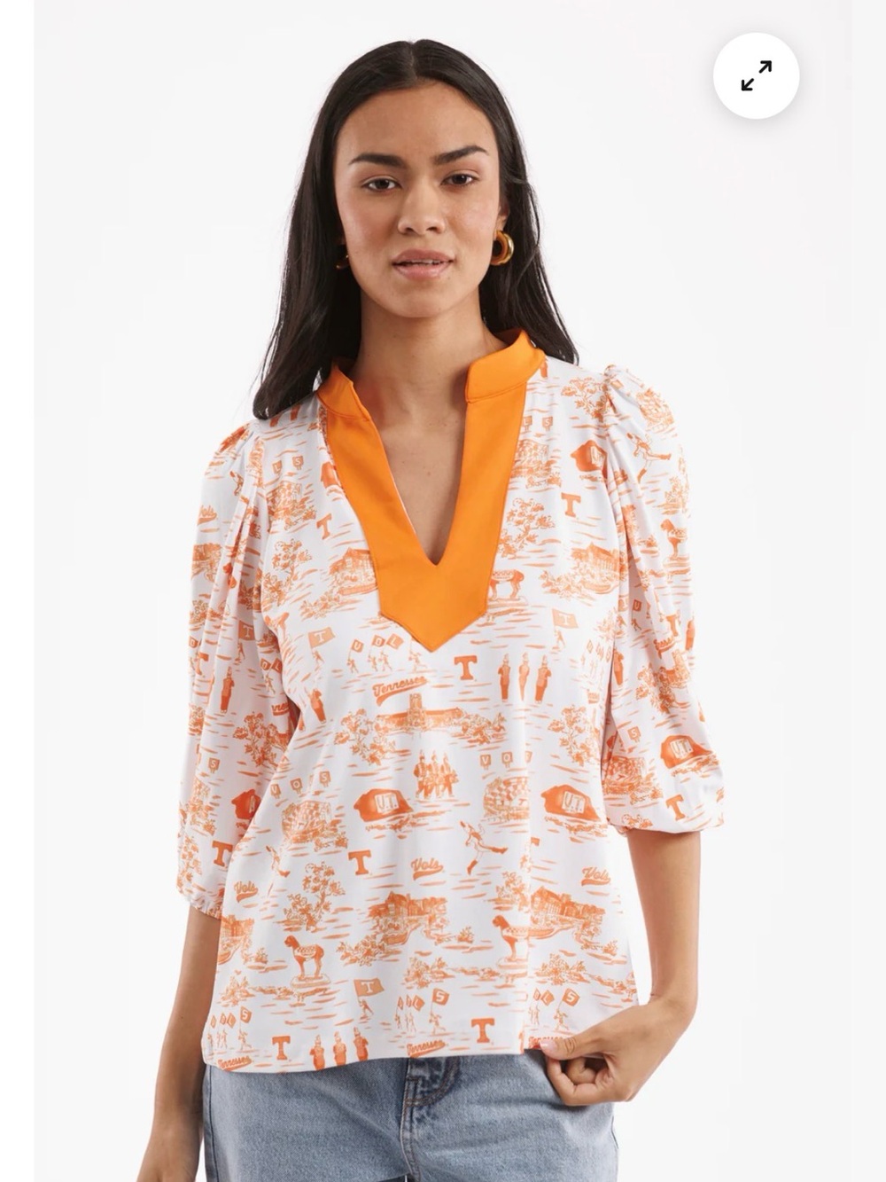 Smith & Quinn Eliza Top - Tennessee Toile XL Tunic Orange Unworn